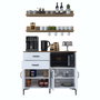 Hanah Home Armario Multiusos Blanco y Nogal